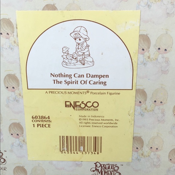 precious moments nothing can dampen the spirit of caring porcelain figurine - Picture 3 of 3